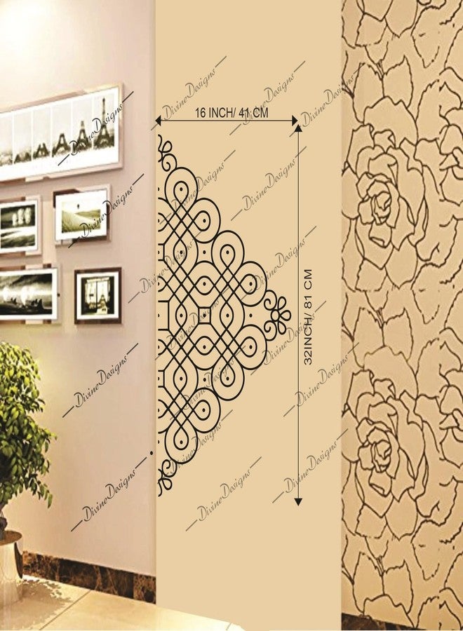 DivineDesigns ملصق فني ذاتي اللصق بتصميم نصف ماندالا من ديفاين ديزاينز للمنزل - Image 3